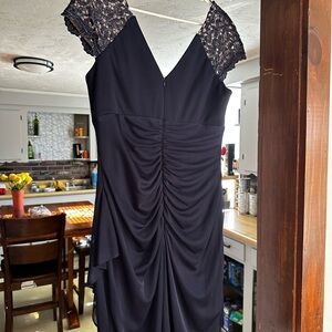 Navy Blue Midi Formal Dress